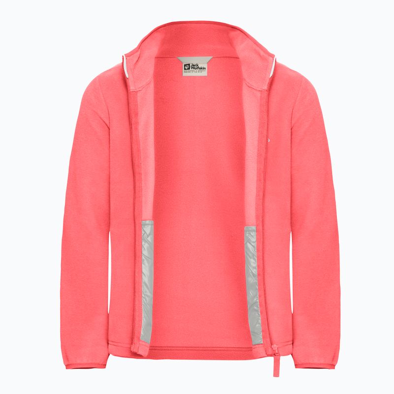 Fleece Hoodie Sweatshirt Kinder Jack Wolfskin Taunus sunset coral 3