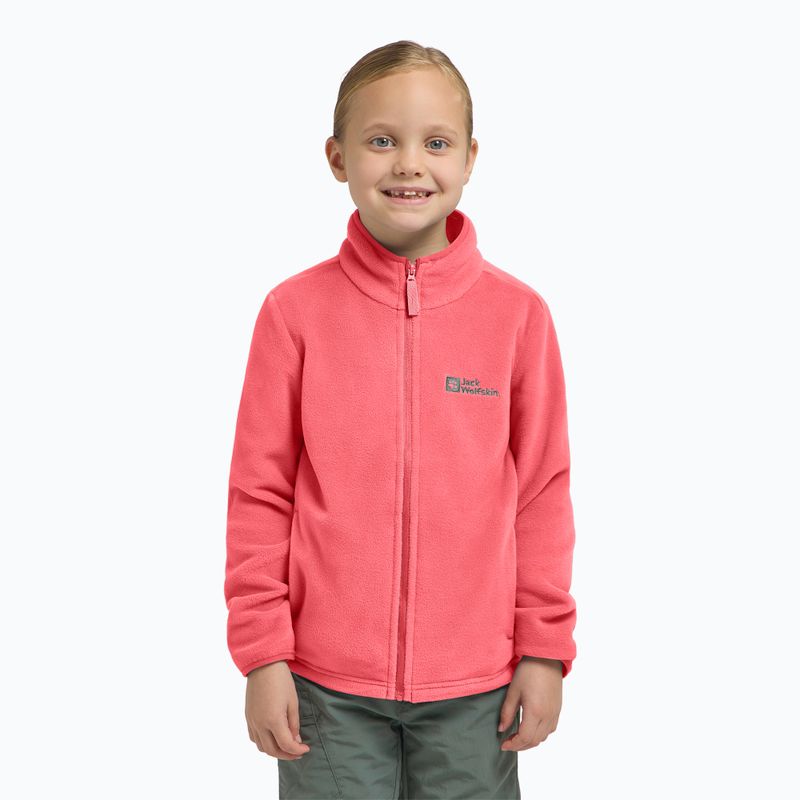 Fleece Hoodie Sweatshirt Kinder Jack Wolfskin Taunus sunset coral 12
