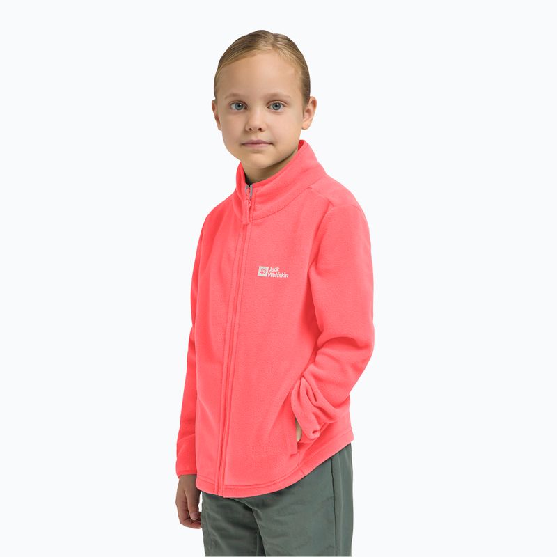 Fleece Hoodie Sweatshirt Kinder Jack Wolfskin Taunus sunset coral 15
