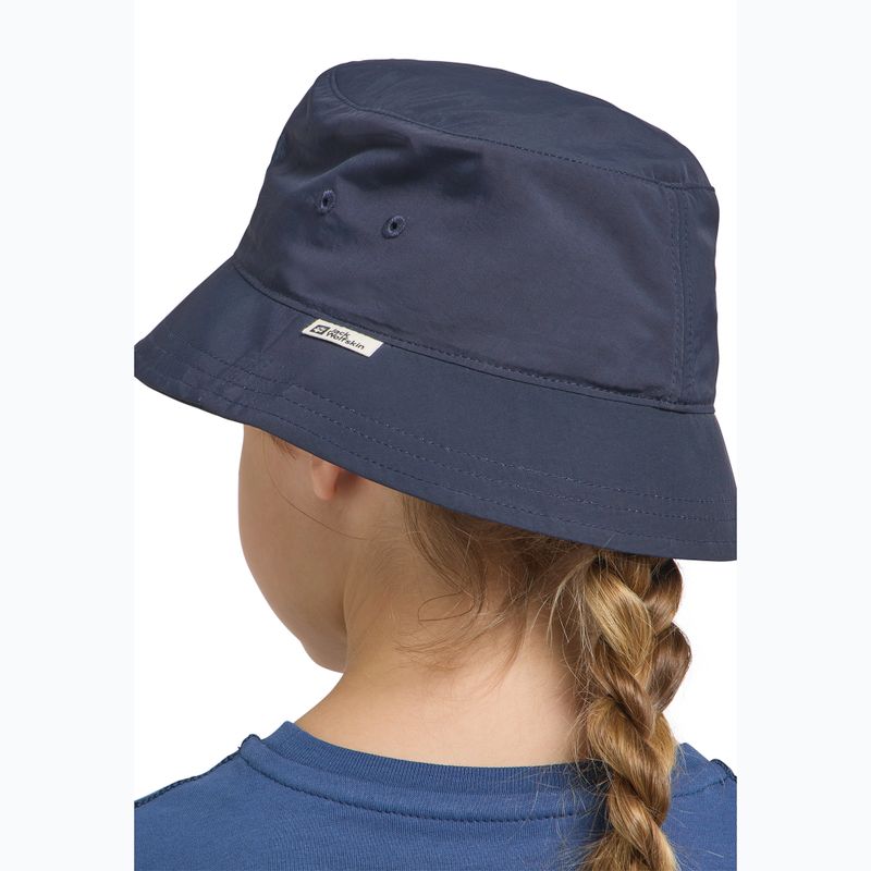 Hut Kinder Jack Wolfskin Woods Bucket print night blue 7