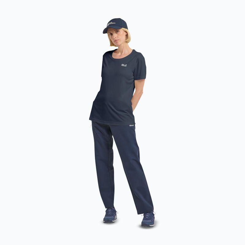 Damen-Trekking-T-Shirt Jack Wolfskin Tech T midnight sky 2