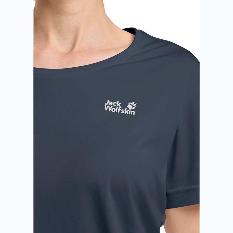 Damen-Trekking-T-Shirt Jack Wolfskin Tech T midnight sky 5