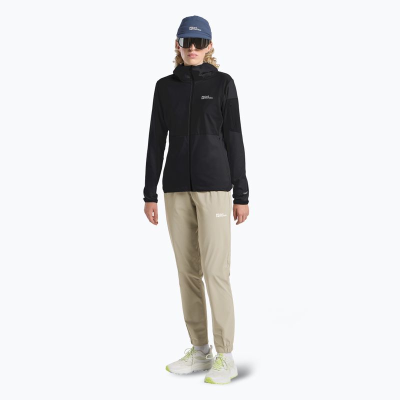 Fleece Sweatshirt Damen Jack Wolfskin Prelight Trail Hoody black 2