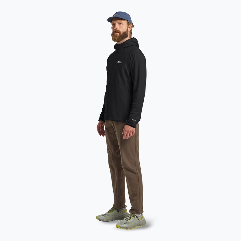 Trekking Hoodie Sweatshirt Herren Jack Wolfskin Prelight Trail Hoody black 2