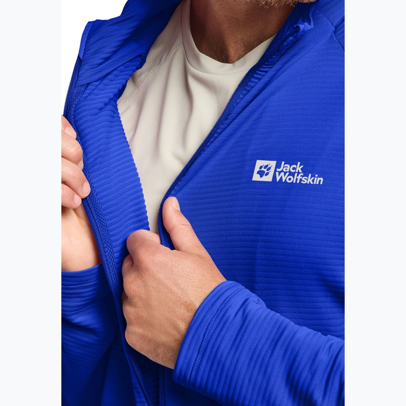 Trekking Hoodie Sweatshirt Herren Jack Wolfskin Prelight Full Zip vibrant blue 5