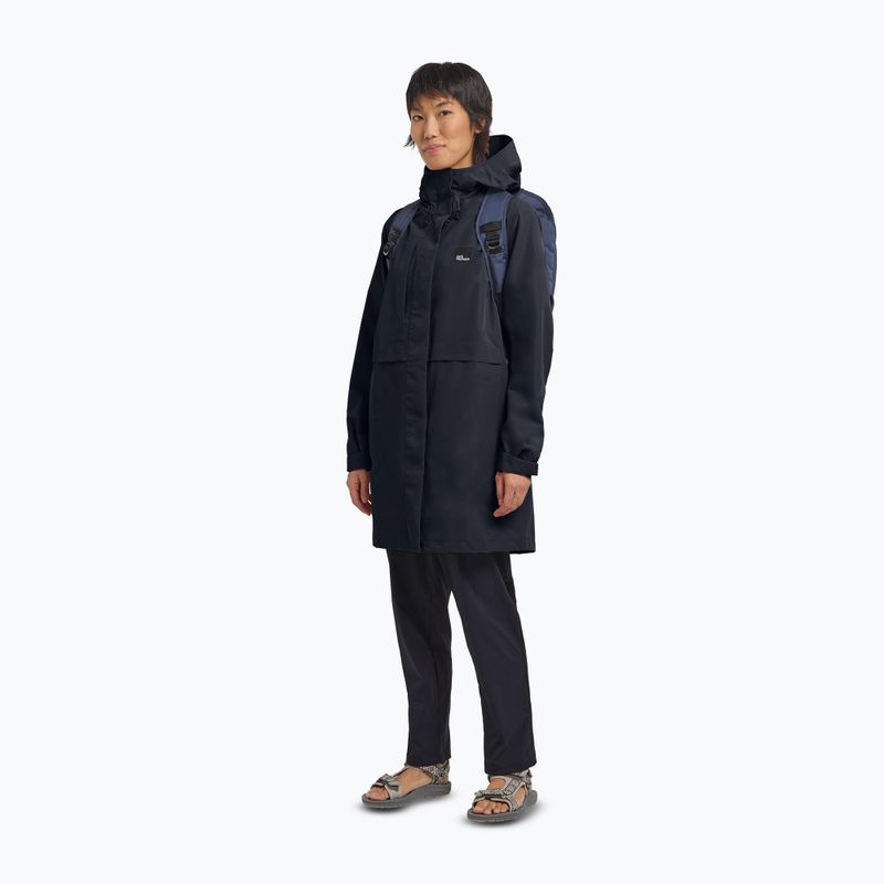 Regenmantel Damen Jack Wolfskin Terraview 2L dark navy 2