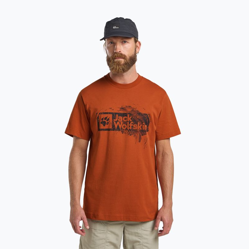 Shirt Herren Jack Wolfskin Jack Wolfskin Brand T burnt orange