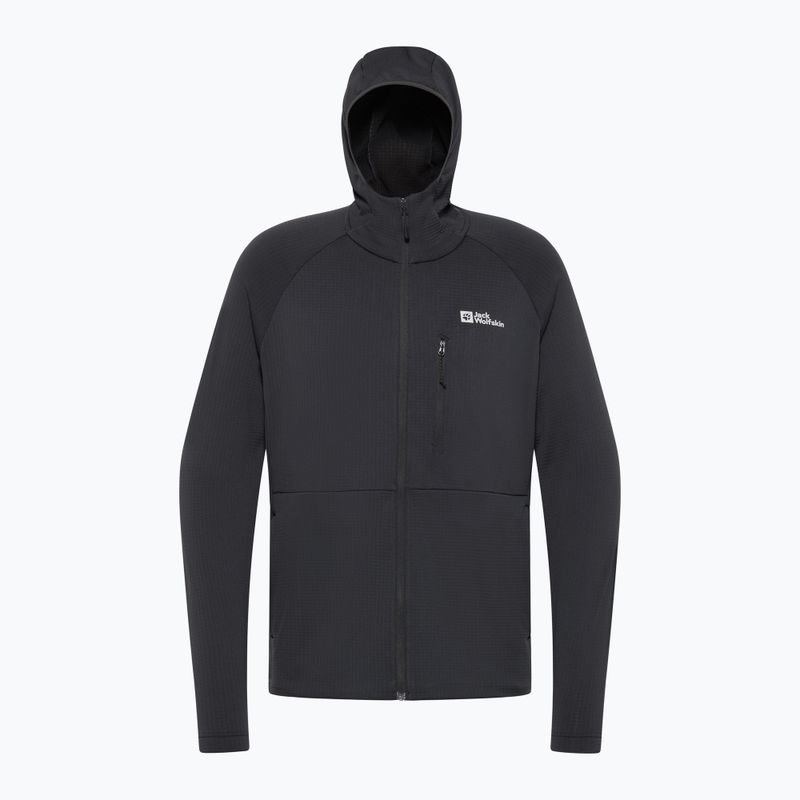 Fleece Sweatshirt Herren Jack Wolfskin Kolbenberg Hooded Full Zip phantom 9