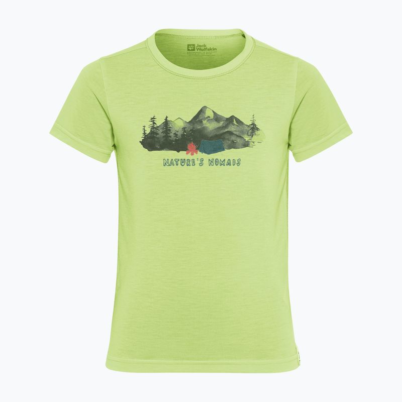 Shirt Kinder Jack Wolfskin Hiking Graphic T print cool matcha 5