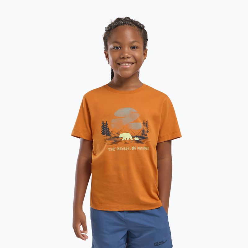 Jack Wolfskin Kinder-T-Shirt Graphic Cotton T print soft amber 5