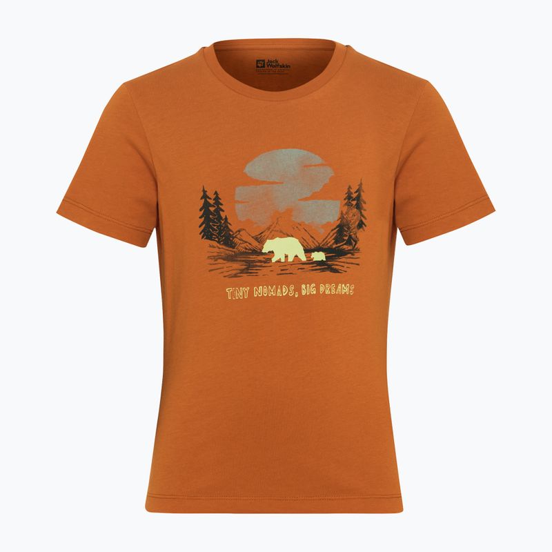 Jack Wolfskin Kinder-T-Shirt Graphic Cotton T print soft amber 7