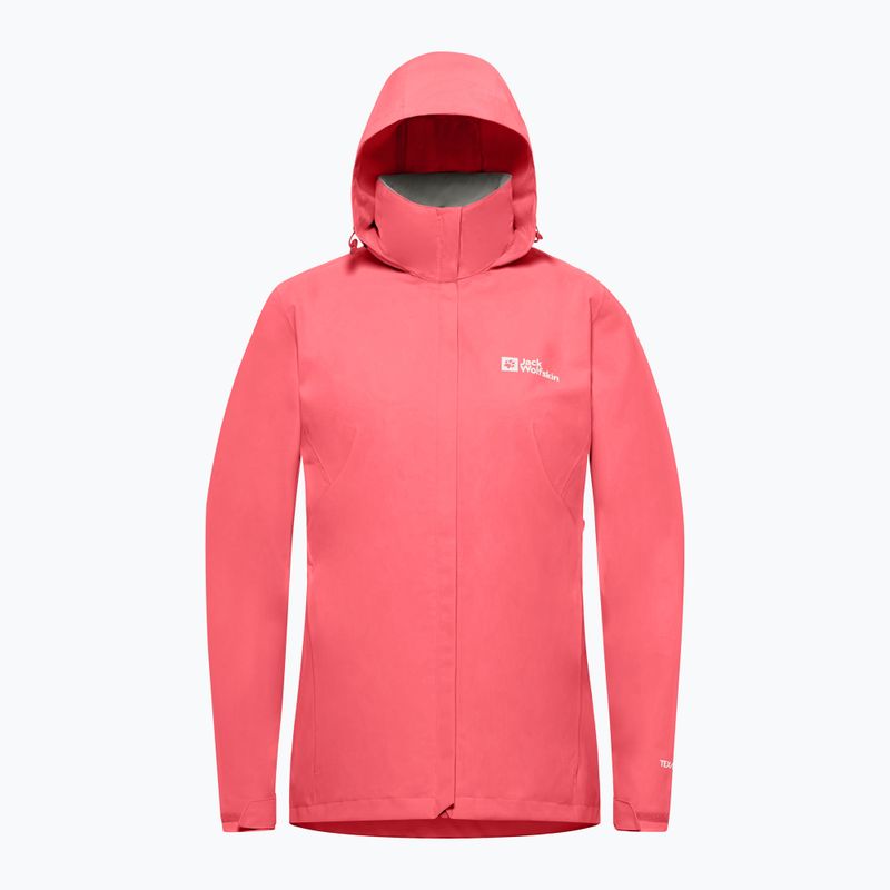 Jack Wolfskin Damen Regenjacke Trailtime 2L sunset coral 9