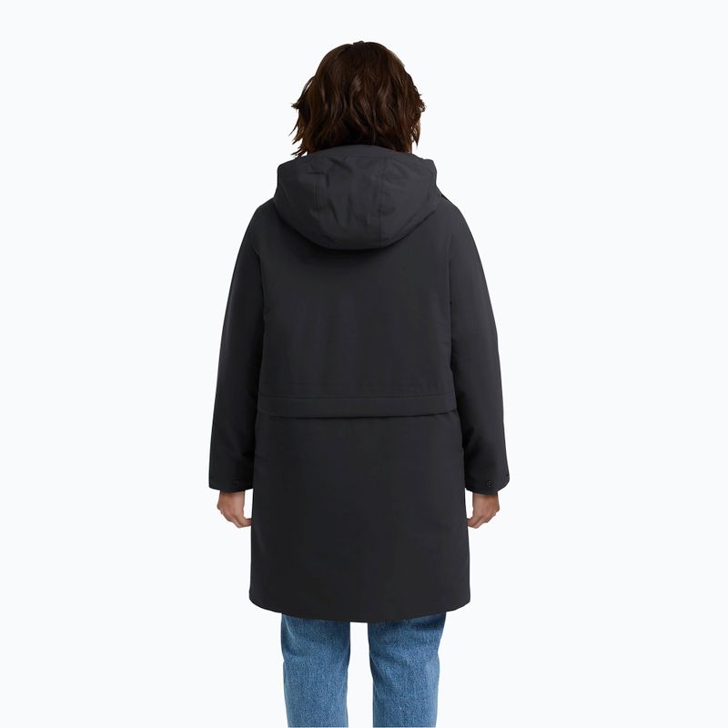 Damen gefütterte Jacke Jack Wolfskin Wintertide schwarz 3