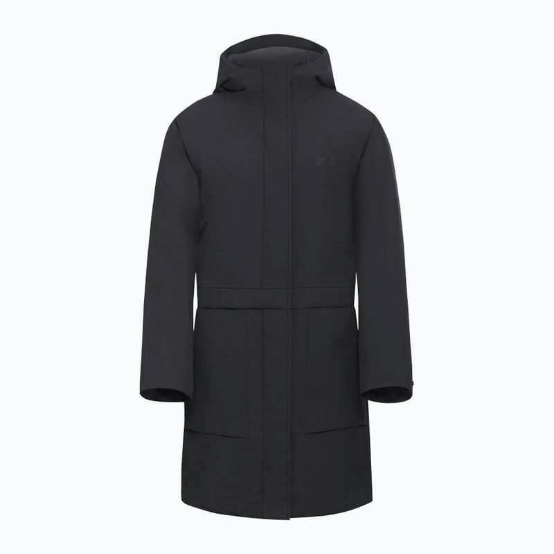 Damen gefütterte Jacke Jack Wolfskin Wintertide schwarz 7