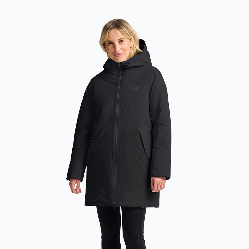 Damen warme Jacke Jack Wolfskin Frost Haven schwarz