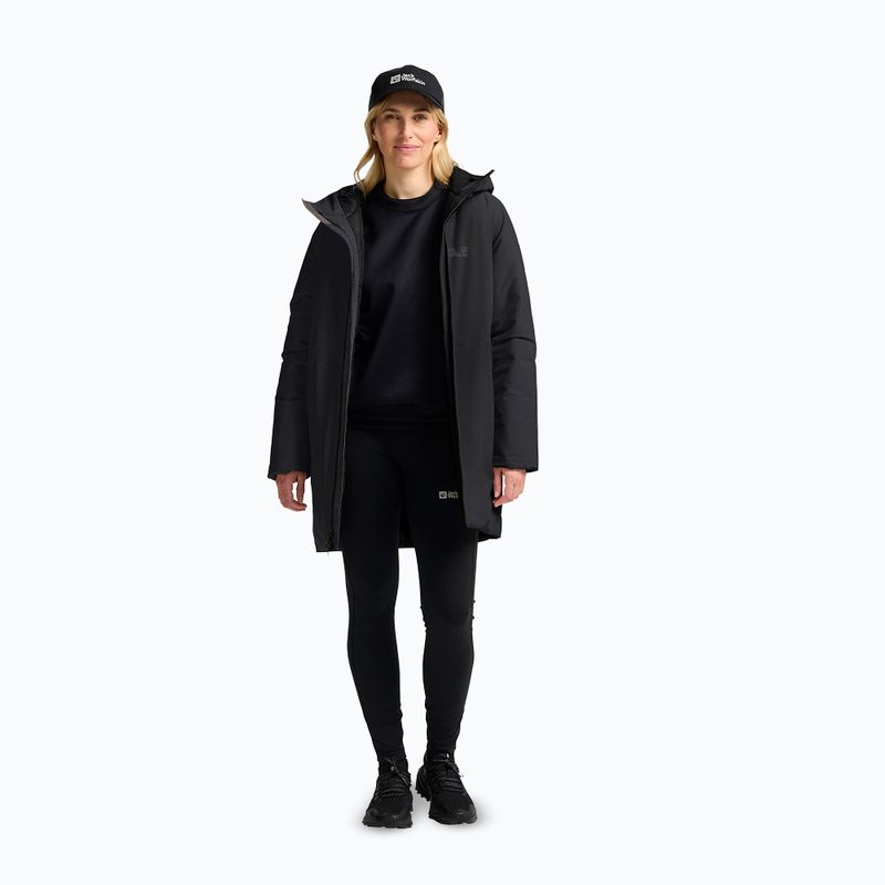 Damen warme Jacke Jack Wolfskin Frost Haven schwarz 2