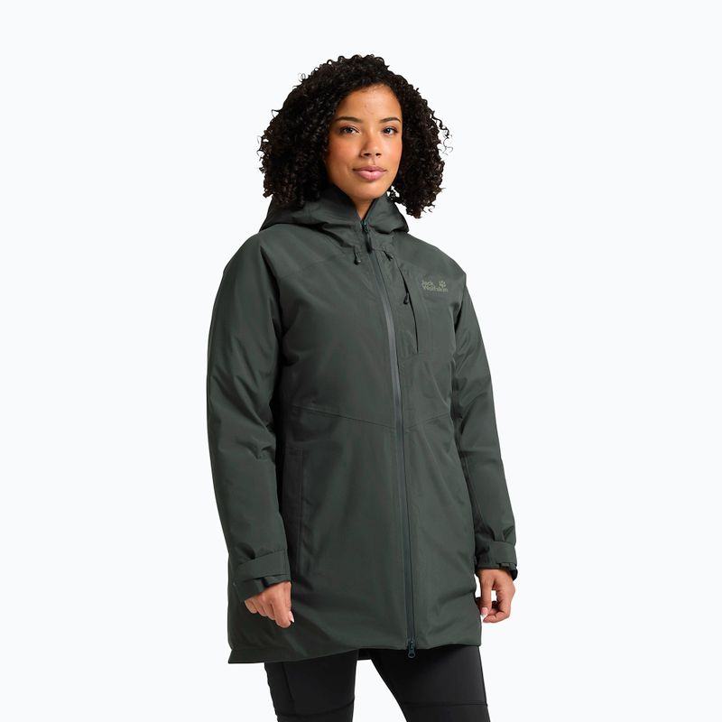 Regenjacke Damen Jack Wolfskin Icecape 2L Down Ins Rds slate green