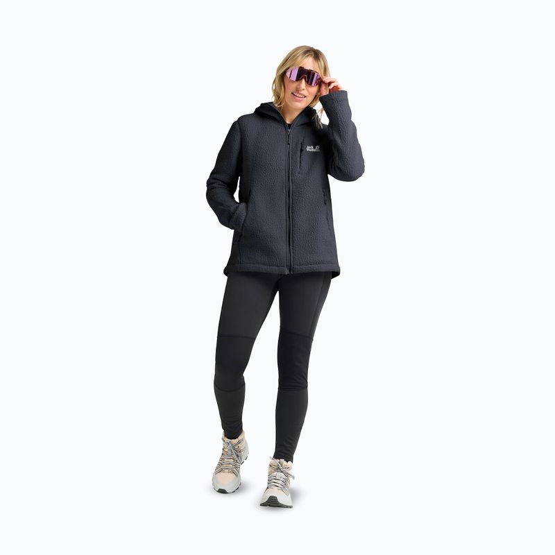 Fleece Hoodie Sweatshirt Damen Jack Wolfskin Cradle Mountain Pile Full Zip phantom 2