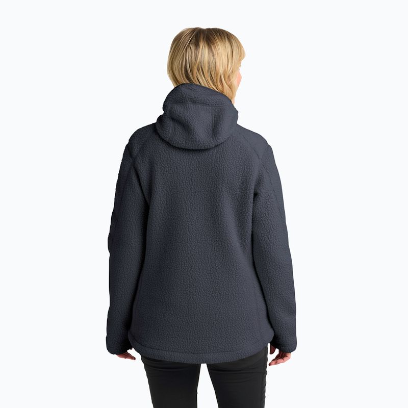 Fleece Hoodie Sweatshirt Damen Jack Wolfskin Cradle Mountain Pile Full Zip phantom 3