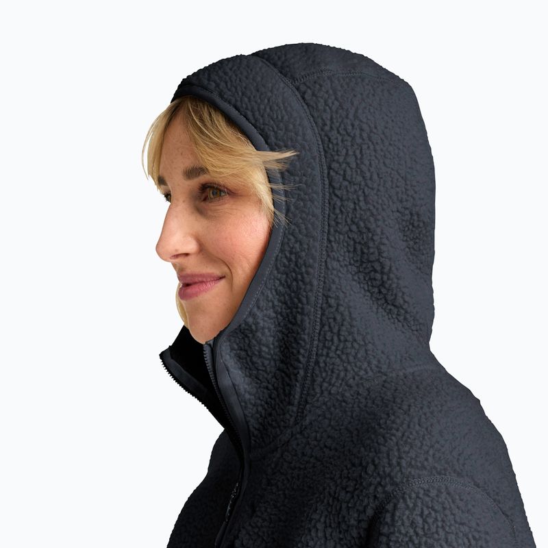 Fleece Hoodie Sweatshirt Damen Jack Wolfskin Cradle Mountain Pile Full Zip phantom 4
