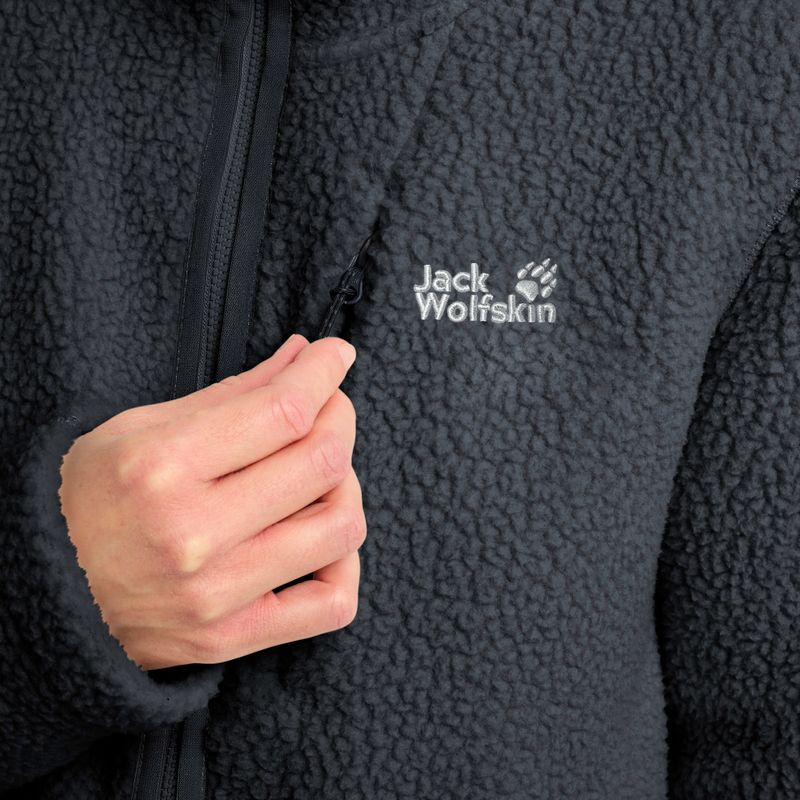 Fleece Hoodie Sweatshirt Damen Jack Wolfskin Cradle Mountain Pile Full Zip phantom 5