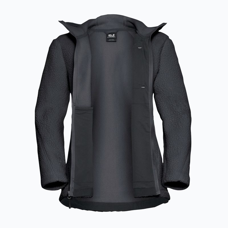 Fleece Hoodie Sweatshirt Damen Jack Wolfskin Cradle Mountain Pile Full Zip phantom 9