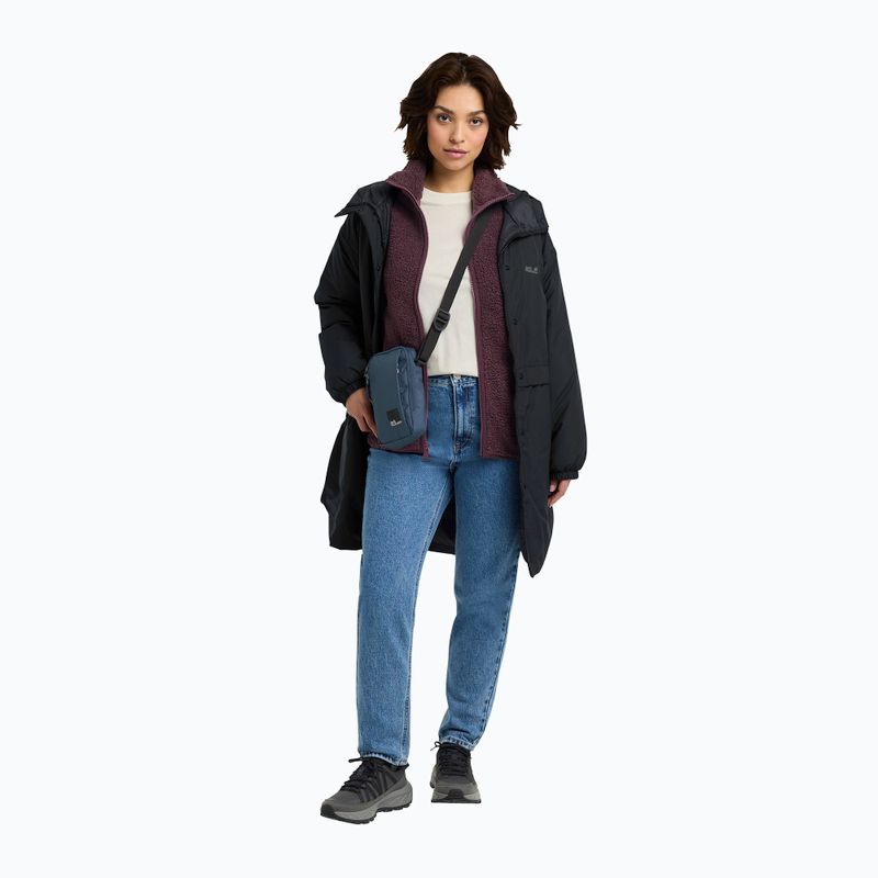 Damen gefütterte Jacke Jack Wolfskin Altay schwarz 2