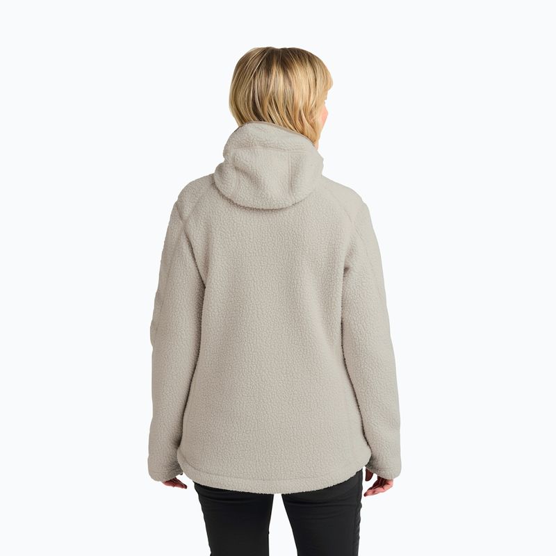 Fleece Hoodie Sweatshirt Damen Jack Wolfskin Cradle Mountain Pile Full Zip pale sand 3