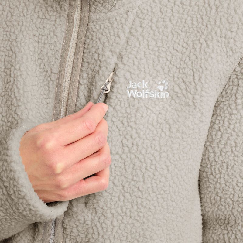 Fleece Hoodie Sweatshirt Damen Jack Wolfskin Cradle Mountain Pile Full Zip pale sand 5