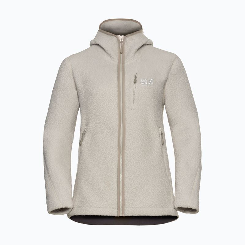 Fleece Hoodie Sweatshirt Damen Jack Wolfskin Cradle Mountain Pile Full Zip pale sand 7
