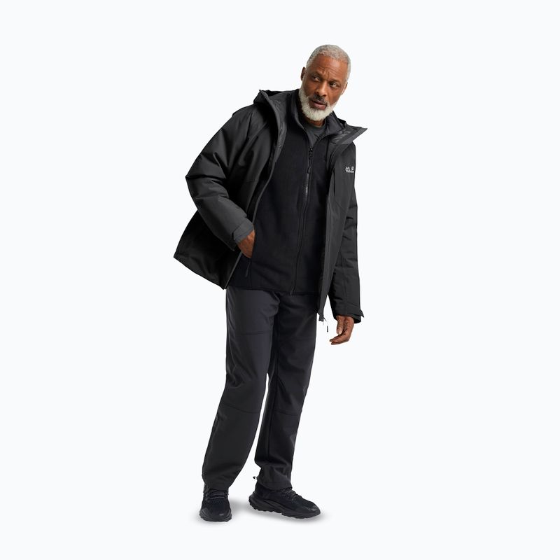 Herren-Regenjacke Jack Wolfskin Icecape 2L Down Ins Rds schwarz 2