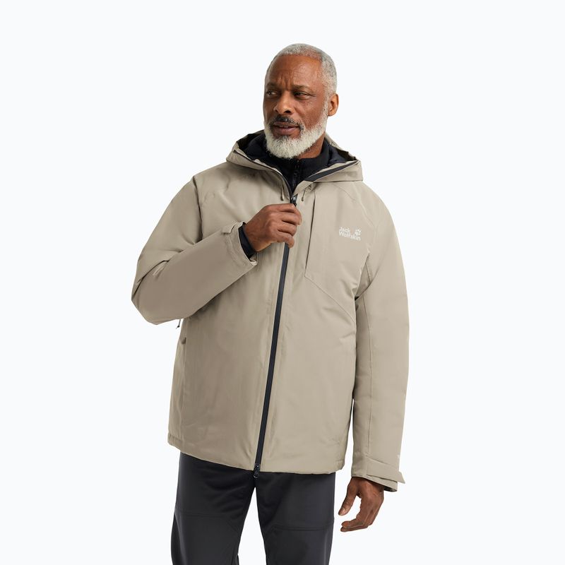 Regenjacke Herren Jack Wolfskin Icecape 2L Down Ins Rds linen
