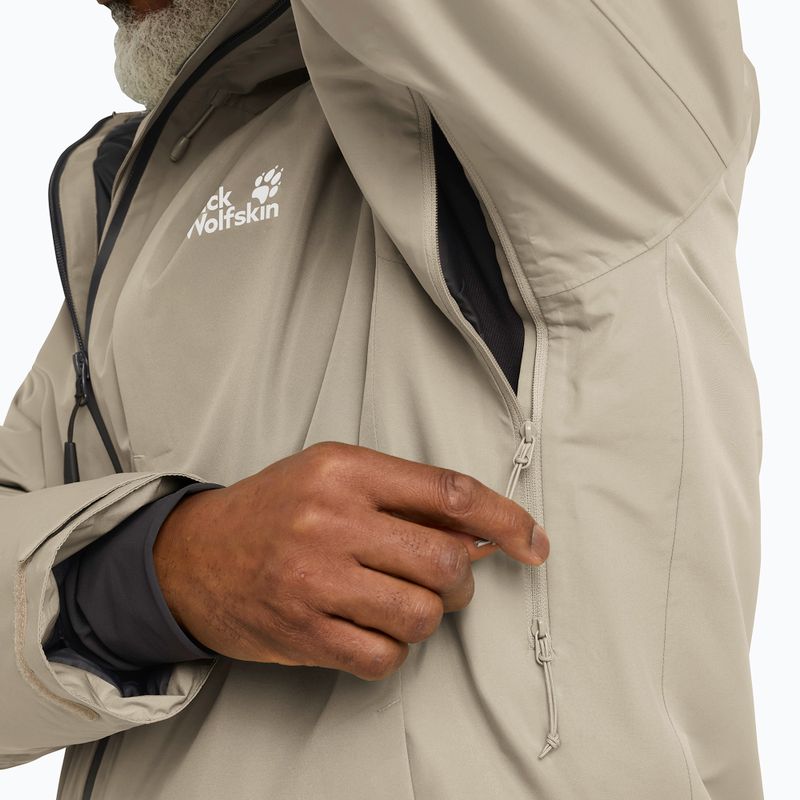 Herren-Regenjacke Jack Wolfskin Icecape 2L Down Ins Rds Leinen 4