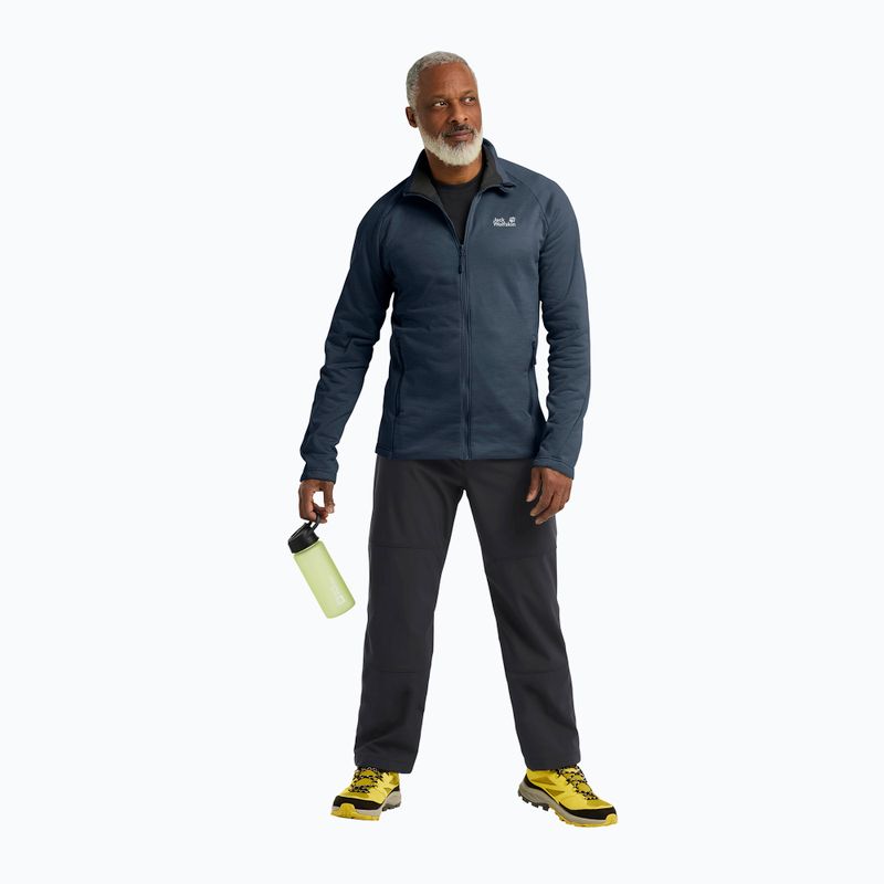 Trekking Hoodie Sweatshirt Herren Jack Wolfskin Peak District Full Zip midnight sky 2