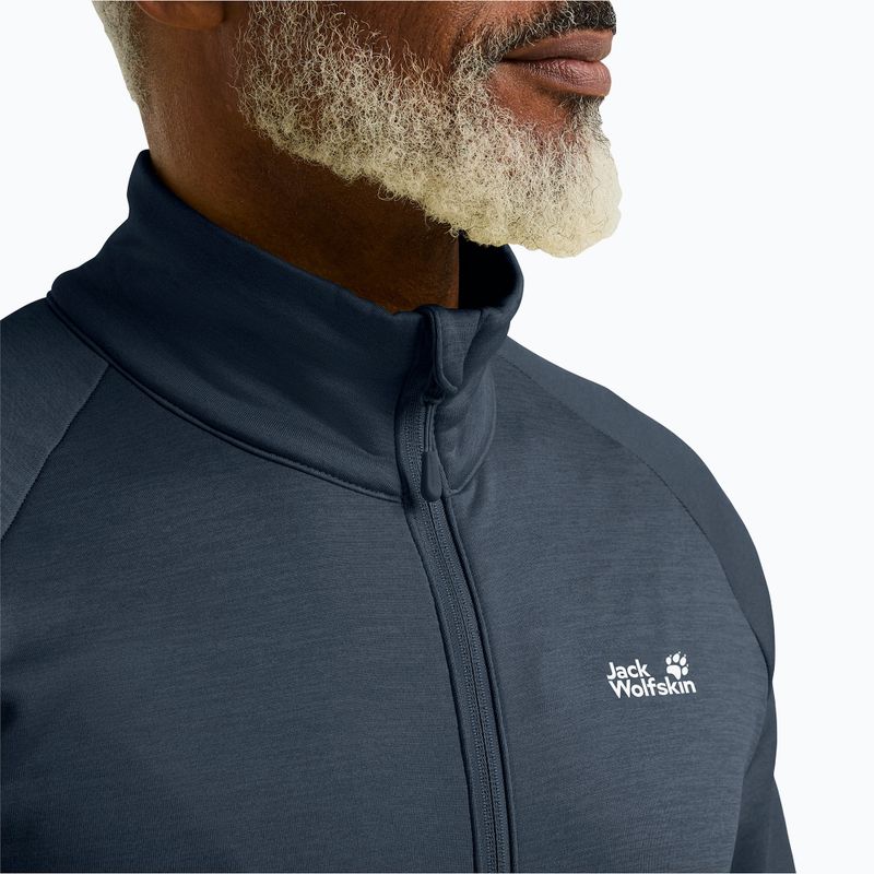 Herren-Trekking-Fleecejacke Jack Wolfskin Peak District Full Zip midnight sky 4