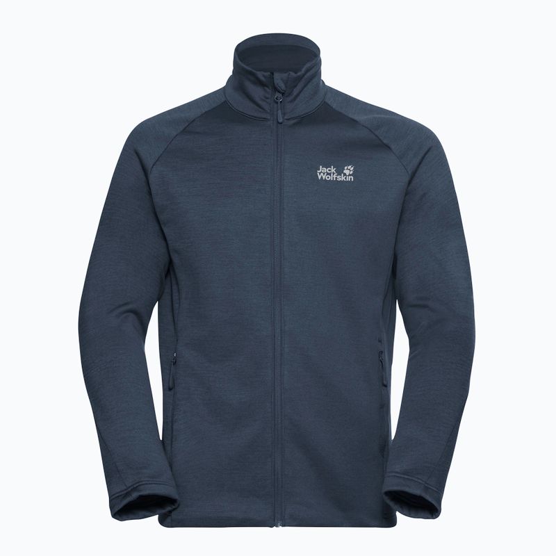 Trekking Hoodie Sweatshirt Herren Jack Wolfskin Peak District Full Zip midnight sky 7