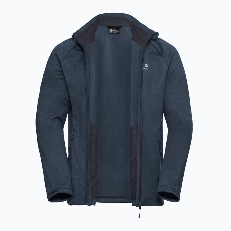 Trekking Hoodie Sweatshirt Herren Jack Wolfskin Peak District Full Zip midnight sky 9