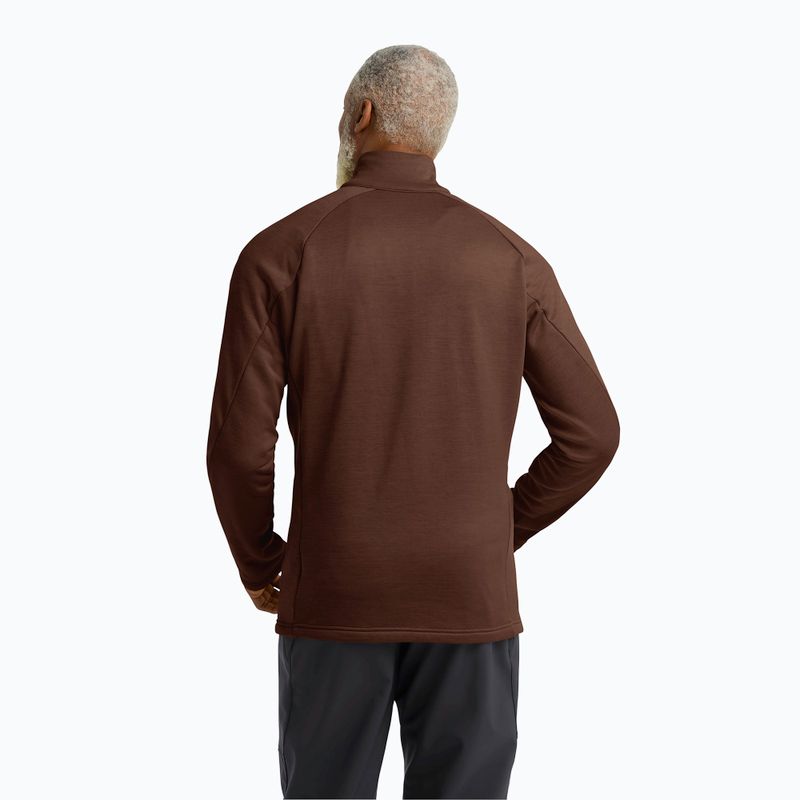 Herren-Trekkingpullover Jack Wolfskin Peak District Full Ziphot choc 3