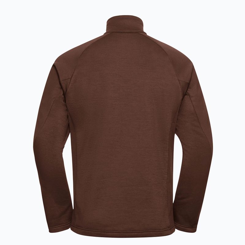 Trekking Hoodie Sweatshirt Herren Jack Wolfskin Peak District Full Ziphot choc 8