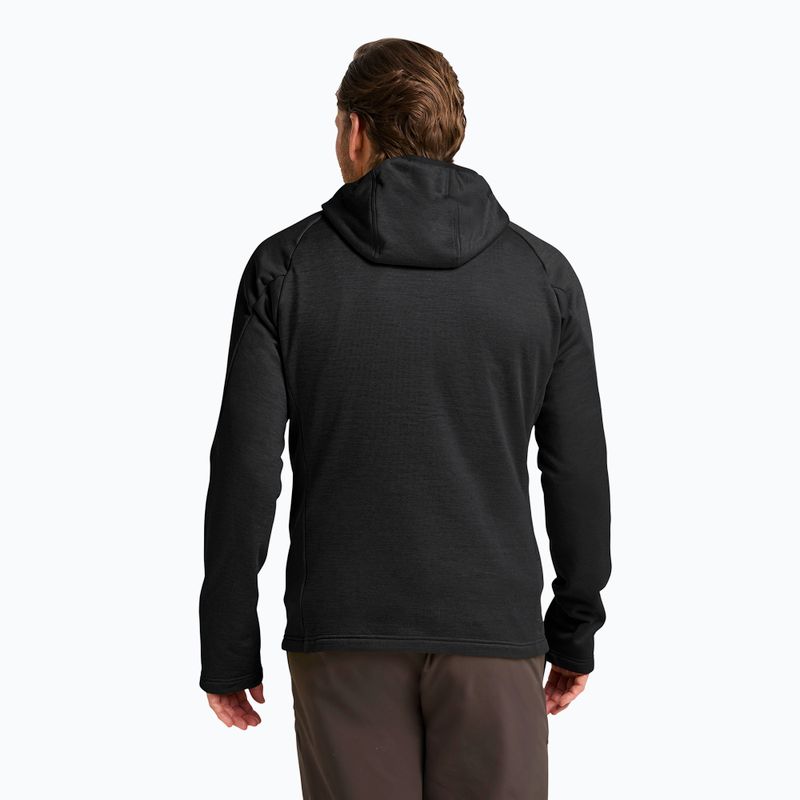 Trekking Hoodie Sweatshirt Herren Jack Wolfskin Peak District Hooded Full Zip black 3