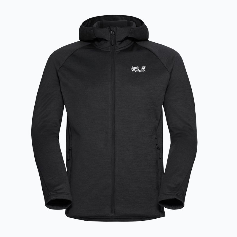 Trekking Hoodie Sweatshirt Herren Jack Wolfskin Peak District Hooded Full Zip black 7
