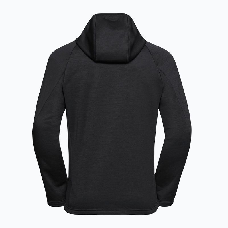 Trekking Hoodie Sweatshirt Herren Jack Wolfskin Peak District Hooded Full Zip black 8