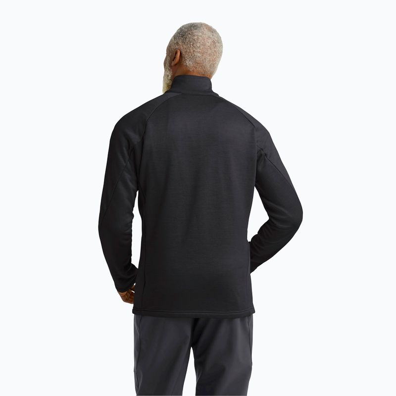Herren-Trekking-Fleecejacke Jack Wolfskin Peak District Full Zip schwarz 3
