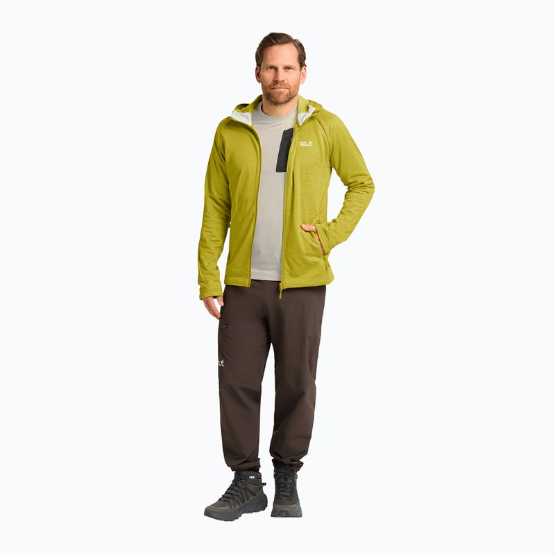 Trekking Hoodie Sweatshirt Herren Jack Wolfskin Peak District Hooded Full Zip chartreuse 2
