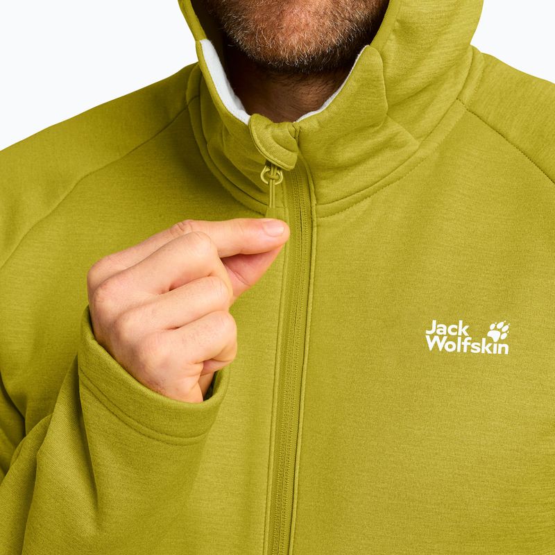 Trekking Hoodie Sweatshirt Herren Jack Wolfskin Peak District Hooded Full Zip chartreuse 5