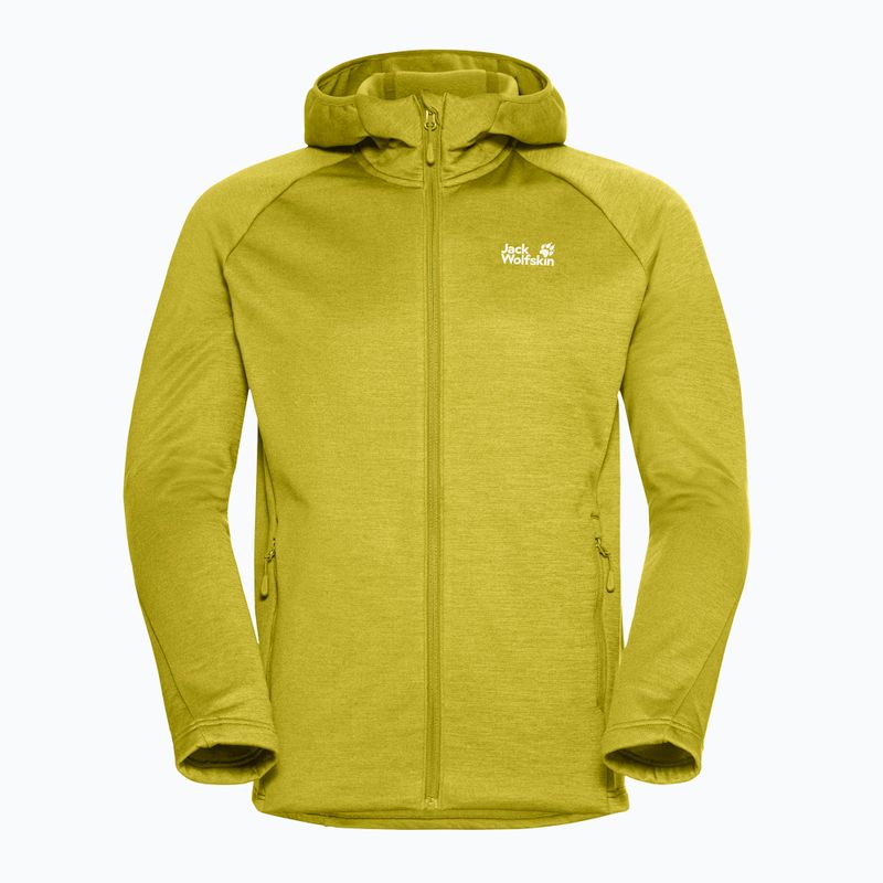Trekking Hoodie Sweatshirt Herren Jack Wolfskin Peak District Hooded Full Zip chartreuse 7