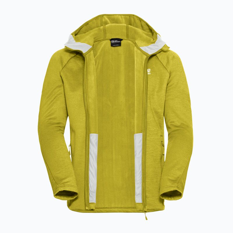 Trekking Hoodie Sweatshirt Herren Jack Wolfskin Peak District Hooded Full Zip chartreuse 9