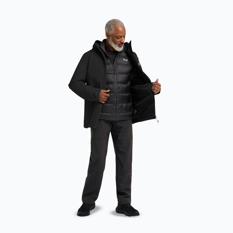 3in1 Herrenjacke Jack Wolfskin Icecape 3In1 Down Rds schwarz 2