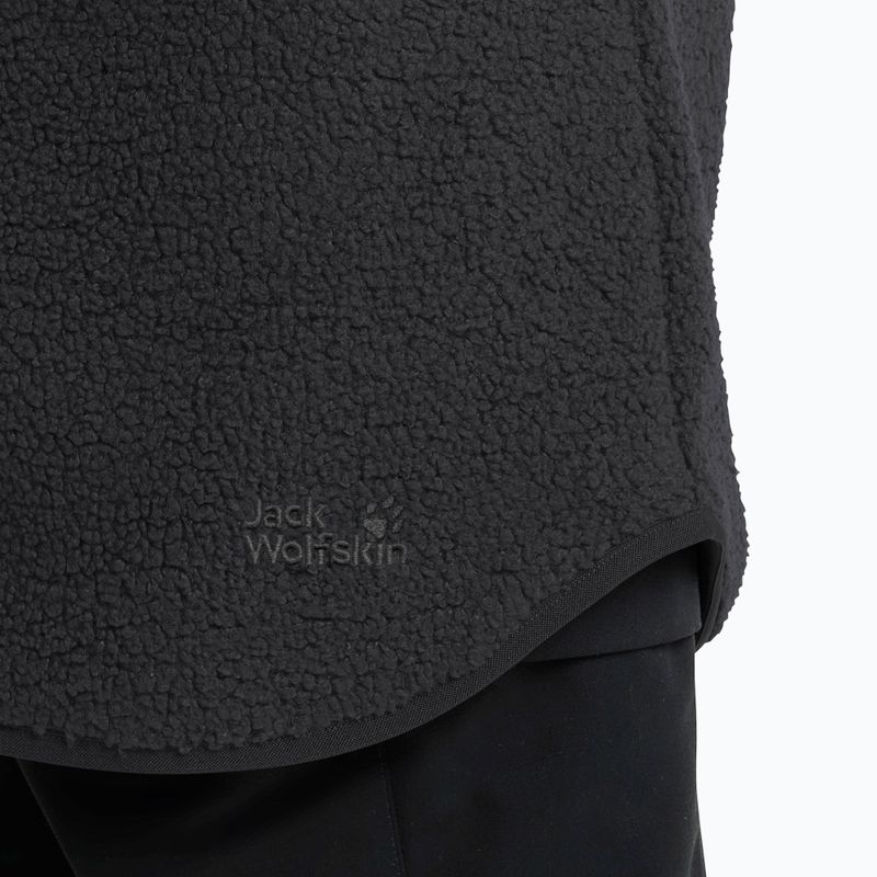 Trekking Hoodie Sweatshirt Damen Jack Wolfskin High Curl Coat black 6