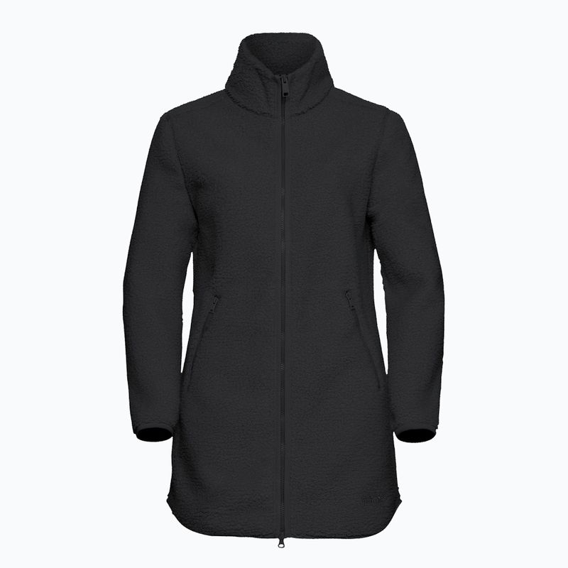 Trekking Hoodie Sweatshirt Damen Jack Wolfskin High Curl Coat black 7